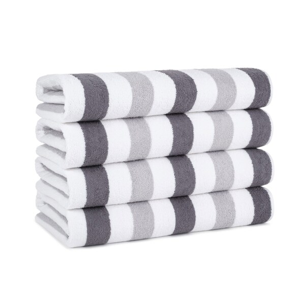 Monarch Brands Cabo Cabana Towels, Black/Grey, 24PK CABOCABANA-BK/GY-CS - main